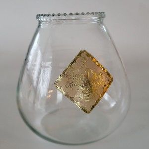 Vintage Glass Bathroom Jar Teardrop Bubble Bath 1950s Mid Century